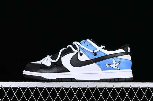 【330】[DD1391-100]-[DUNK LOW SB WHITE/BLACK/BLUE]-[WOMAN:36-39]-[MAN:40-46]