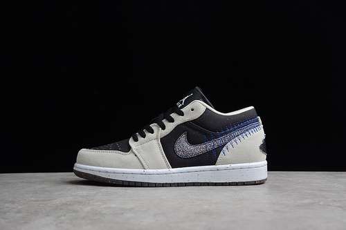 【300】[DM4657-001]-[GZ AIR JORDAN 1 LOW CRATER GREY/BLUE/BLACK]-[WOMAN:36-39]-[MAN:40-47]