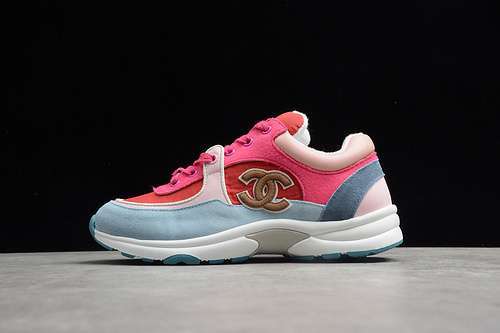 【480】[CHA*NEL SHOES PINK/BLUE/LIGHT GREY]-[WOMAN:35-40]