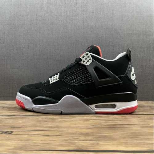 【300】[308497-060]-[AIR JORDAN 4 RETRO OG BRED 2019 BLACK/CEMENT GREY-SUMMIT WHITE-FIRE RED]
