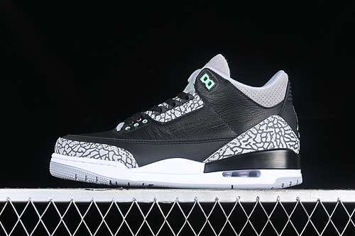 【400】[CT8532-031]-[AIR JORDAN 3 GREEN GLOW BLACK/GREEN GLOW/WOLF GREY/WHITE]-[UNISEX:36-47.5]