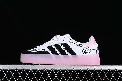 【260】[ID7295]-[KITH CLARKS ORIGINALS 8TH STREET SAMBA WHITE/BLACK/PINK]-[WOMAN:35.5-40]
