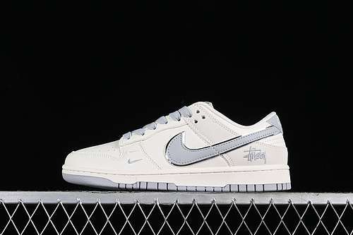 【360】[DQ1098-377]-[STUSSY X SB DUNK LOW OFF WHITE/GREY]-[WOMAN:36-39]-[MAN:40-45]