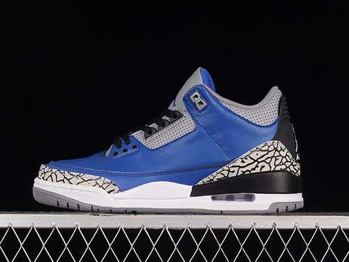 【360】[136064-007]-[AIR JORDAN 3 RETRO BLACK/SPORT BLUE WOLF GREY]-[MAN:40-47.5]