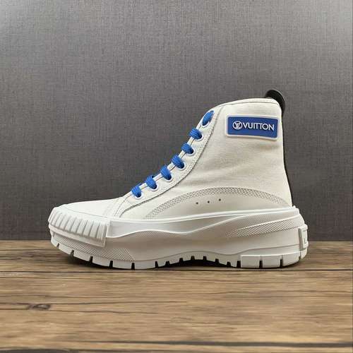 【400】[L*V CANVAS BOOTS WHITE/WHITE/BLUE]-[WOMAN:35-40]