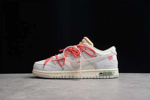 【480】[DJ0950-118]-[GZ OW X SB DUNK LOW LOT 33 OF 50 SAIL/NEUTRAL GREY/CHILE RED]-[UNISEX:36-46]