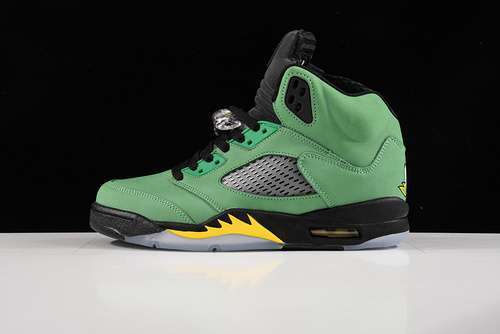 【420】[CK6631-307]-[AIR JORDAN 5 RETRO SE OREGON APPLE GREEN/BLACK-YELLOW STRIKE-BLACK]