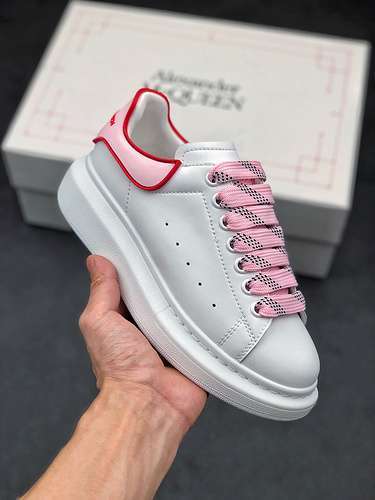 【380】[ALE*XANDER MCQUEEN WHITE/LIGHT PINK/RED]-[WOMAN:35-40]