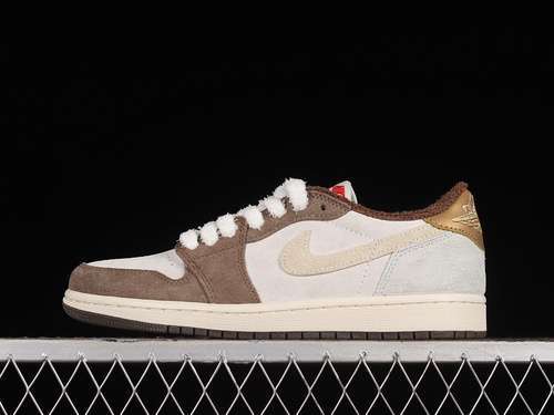 【340】[DV1312-200]-[AIR JORDAN 1 RETRO LOW OG YEAR OF THE RABBIT PALOMINO/METALLIC GOLD]