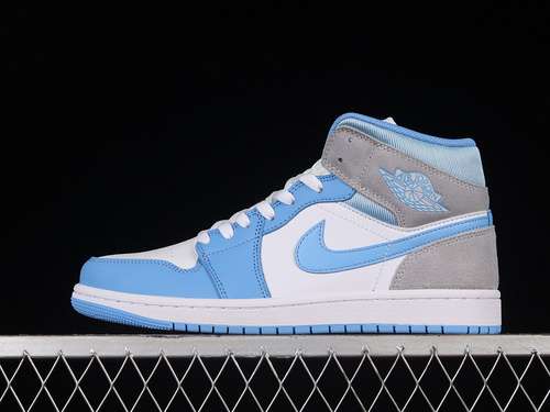 【340】[DX9276-100]-[AIR JORDAN 1 MID SE WHITE/WOLF GREY/UNIVERSITY BLUE]-[MAN:40-46]