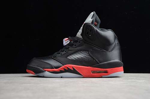 【400】[136027-006]-[GZ AIR JORDAN 5 RETRO SATIN BRED NOIR/UNIVERSITE ROUGE]-[UNISEX:36-45]