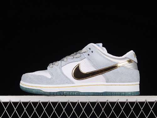 【450】[DC9936-100]-[SEAN CLIVER DUNK LOW SB WHITE/PSYCHIC BLUE/METALLIC GOLD]-[UNISEX:36-47.5]