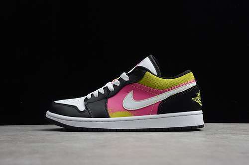 【340】[CW5564-001]-[AIR JORDAN 1 LOW SPRAY PAINT BLACK/ACTIVE FUCHSIA-CYBER-WHITE]-[MAN:40-45]