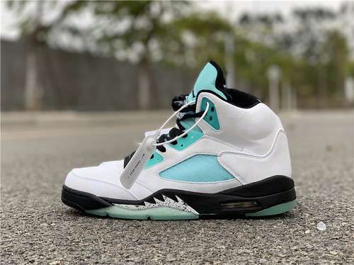 【520】[CN2932-100]-[AIR JORDAN 5 ISLAND GREEN WHITE/BLACK/BLUE]-[MAN:40-47.5]