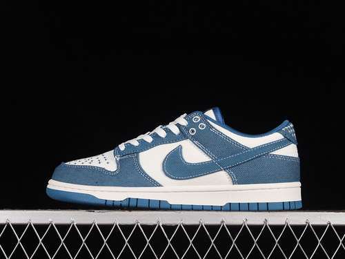 【300】[DV0834-101]-[DUNK LOW SE SASHIKO SUMMIT WHITE/SUMMIT WHITE/INDUSTRIAL BLUE]-[UNISEX:36-45]