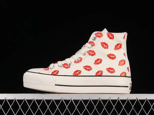 【240】[A03520C]-[CHUCK TAYLOR ALL STAR LIFT PLATFORM WHITE/RED/BEIGE]-[WOMAN:35-40]