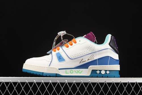【600】[L*V 2021S TRAINER NAVY BLUE/WHITE/MULTI-COLOR]-[MAN:38-45]