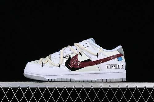【270】[DH9765-102]-[DUNK LOW SB WHITE/BLACK/BEIGE/RED]-[WOMAN:35.5-39]-[MAN:40-46]