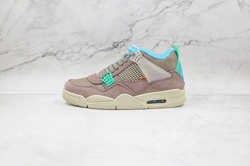 【580】[DJ5718-242]-[UNION X AIR JORDAN 4 30TH ANNIVERSARY TAUPE HAZE/BLUE FURY-KHAKI-ROMA GREEN]