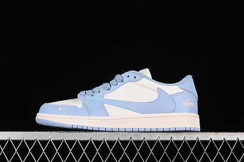 【360】[BB6588-101]-[TRAVIS SCOTT X FRAGMENT DESIGN X AIR JORDAN 1 LOW OG SP WHITE/BLUE]-[36-45]