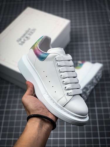 【550】[ALE*XANDER MCQUEEN SOLE SNEAKERS WHITE/WHITE/COLORFUL]-[WOMAN:35-39]-[MAN:40-44]