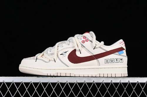 【310】[DV0834-100]-[DUNK LOW BEIGE/RED]-[WOMAN:36-39]-[MAN:40-46]
