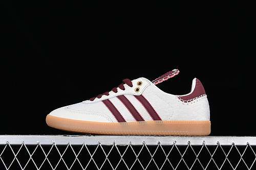 【260】[IE0586]-[WALES BONNER SAMBA WHITE/GREY/RED/BROWN]-[WOMAN:35-39]-[MAN:40-45]