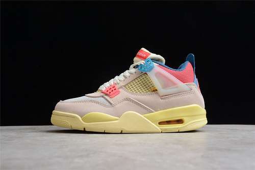 【340】[DC9533-800]-[UNION LA X AIR JORDAN 4 RETRO GUAVA ICE/LIGHT BONE/BRIGADE BLUE/LIGHT FUSION RED]