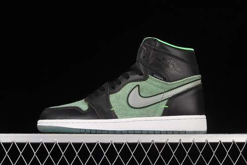 【400】[CK6637-002]-[AIR JORDAN 1 HIGH ZOOM ZEN GREEN BLACK/BLACK/TOMATILLO/RAGE GREEN]-[MAN:40-47.5]