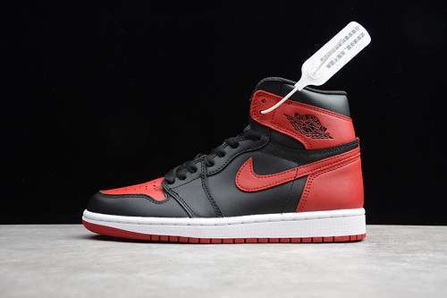 [555088-001]-[CJ AIR JORDAN 1 RETRO HIGH OG BANNED BLACK/VARSITY RED]-[MAN:40-46]