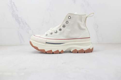 【280】[CHUCK TAYLOR ALL-STAR HIGH THE 100TH ANNIVERSARY WHITE/RED/GUM]-[WOMAN:35-39.5]-[MAN:40-44]