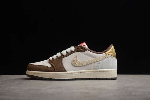 【320】[DV1312-200]-[AIR JORDAN 1 RETRO LOW OG YEAR OF THE RABBIT PALOMINO/METALLIC GOLD]-[35.5-46]