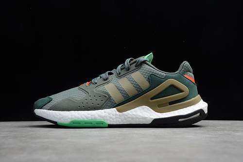 【300】[FW4817]-[DAY JOGGER SHOES ARMY GREEN/GREY/WHITE-ORANGE]-[WOMAN:36-39]-[MAN:40-45]