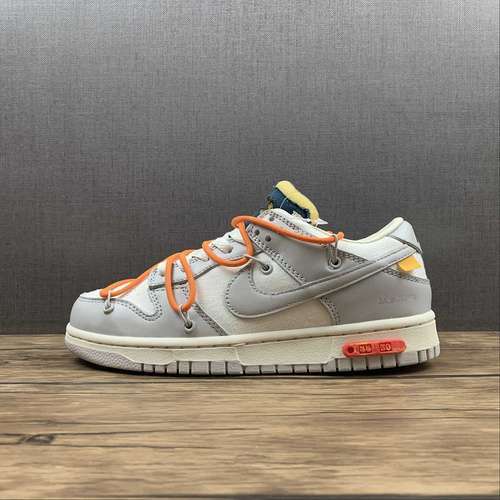 【450】[DM1602-104]-[OW X SB DUNK LOW LOT 44 OF 50 SAIL/NEUTRAL GREY/ALPHA ORANGE]-[UNISEX:36-47.5]