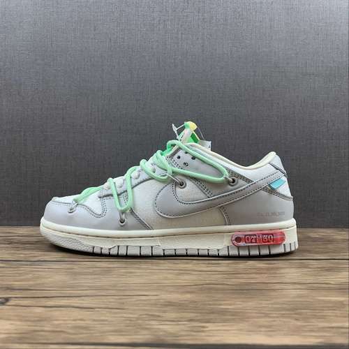 【450】[DM1602-108]-[OW X SB DUNK LOW WHITE/LIGHT GREY/GREEN]-[WOMAN:36-39]-[MAN:40-47.5]