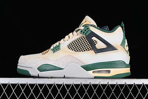 【360】[DC7770-106]-[JORDAN AIR JORDAN 4 RETRO WHITE/GREY/GREEN/YELLOW]-[MAN:40-47.5]