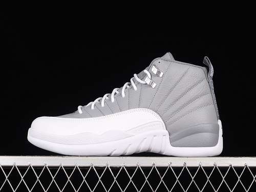 【550】[CT8013-015]-[AIR JORDAN 12 RETRO STEALTH/WHITE/COOL GREY]-[MAN:40-47.5]