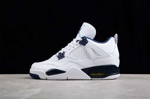 【320】[314254-107]-[AIR JORDAN 4 RETRO LS WHITE/LEGEND BLUE-MDNGHT NAVY]-[MAN:40-48]