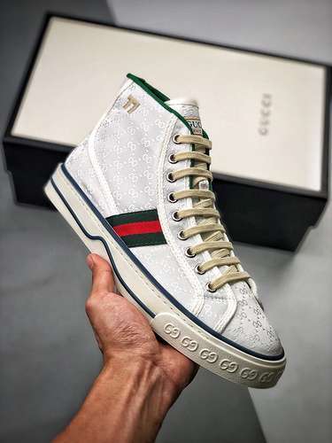 【480】[GU*CCI TENNIS 1977 PRINT SNEAKER BLACK/GREEN/RED]-[WOMAN:35-39]-[MAN:40-44]