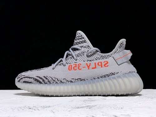 [AH2203]-[H12 YEEZY BOOST 350 V2 GREY/BOLD ORANGE/DARK SOLID GREY]-[UNISEX:36-48]
