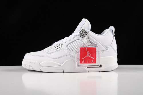 【460】[308497-100]-[AIR JORDAN 4 RETRO PURE MONEY WHITE/METALLIC SILVER]-[MAN:40-46]