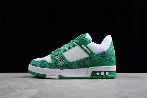 【360】[L*V 2022 TRAINER SNEAKERS GREEN/WHITE/GREEN]-[WOMAN:36-39]-[MAN:40-46]