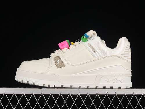 【700】[L*V TRAINER SNEAKERS BEIGE/BEIGE/MULTI-COLOR]-[WOMAN:36-39]-[MAN:40-45]
