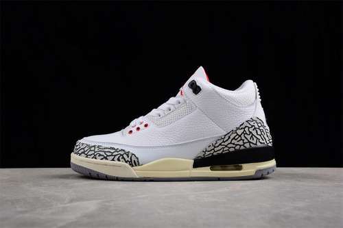 【420】[DN3707-100]-[AIR JORDAN 3 RETRO SUMMIT WHITE/FIRE RED/BLACK/CEMENT GREY]-[UNISEX:36-46]