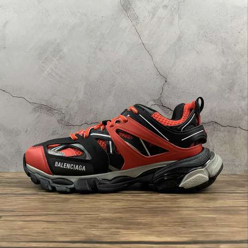 【560】[BA*LEN*CIAGA TRACK 2.0 SNEAKERS BLACK/RED/WHITE]-[WOMAN:35-39]-[MAN:40-46]