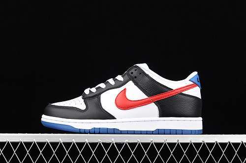 【380】[DM7708-100]-[ DUNK LOW &#x27;SEOUL&#x27; BLACK/WHITE-RED-BLUE]-[UNISEX:36-47.5]