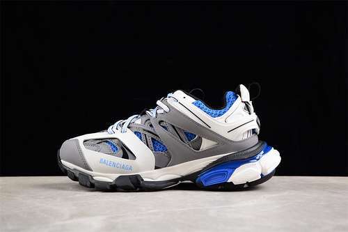 【560】[W3SR62501]-[BA*LEN*CIAGA TRACK SNEAKER TESS S.GOMMA RES BI ALV/TIS EFF NUBUK WHITE/GREY/BLUE]