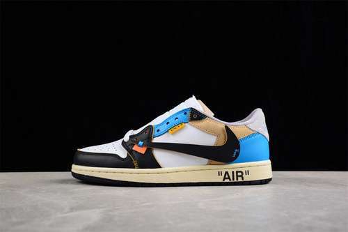 【320】[CZ0790-108]-[AIR JORDAN 1 LOW WHITE/BLACK/BROWN/BLUE]-[WOMAN:36-39]-[MAN:40-46]