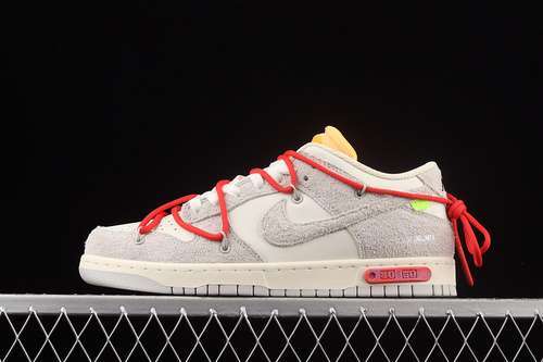 【430】[DJ0950-103]-[OW X SB DUNK LOW LOT 40 OF 50 SAIL/NEUTRAL GREY/GLOBAL RED]-[UNSIEX:36-47.5]