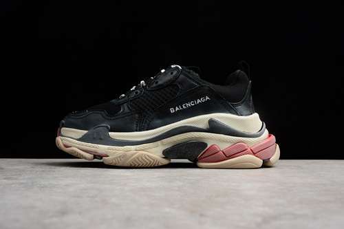 [656686W06G01001]-[ TRIPLE S SNEAKER DADSHOE BLACK/RED]-[WOMAN:35-39]-[MAN:40-45]-[OG00250